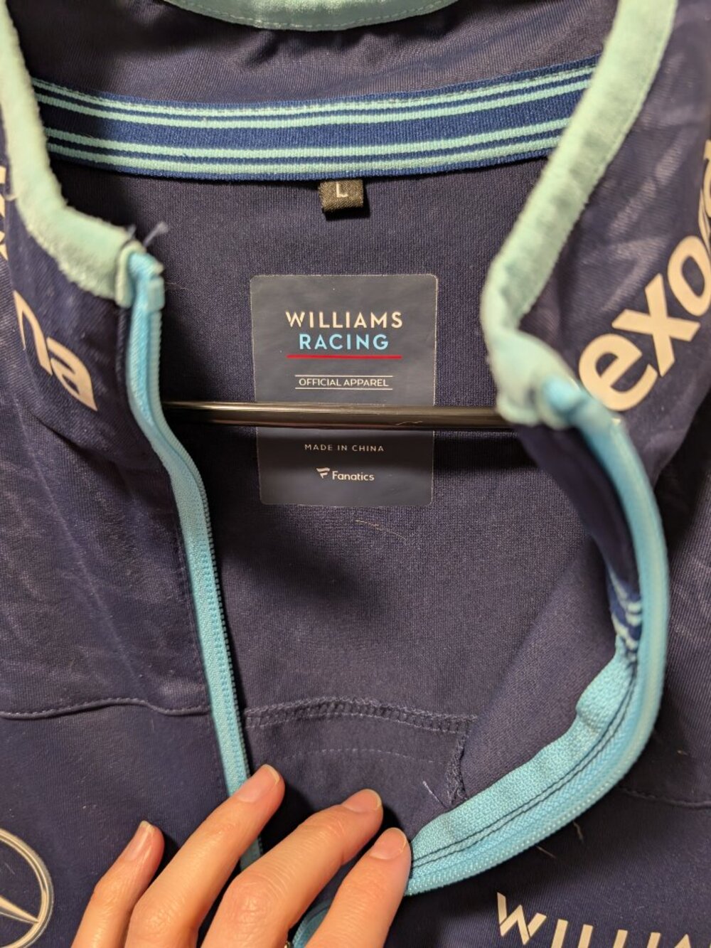 Men's Large Formula One F1 Williams Racing Quarter Zip - Picture 9 of 11